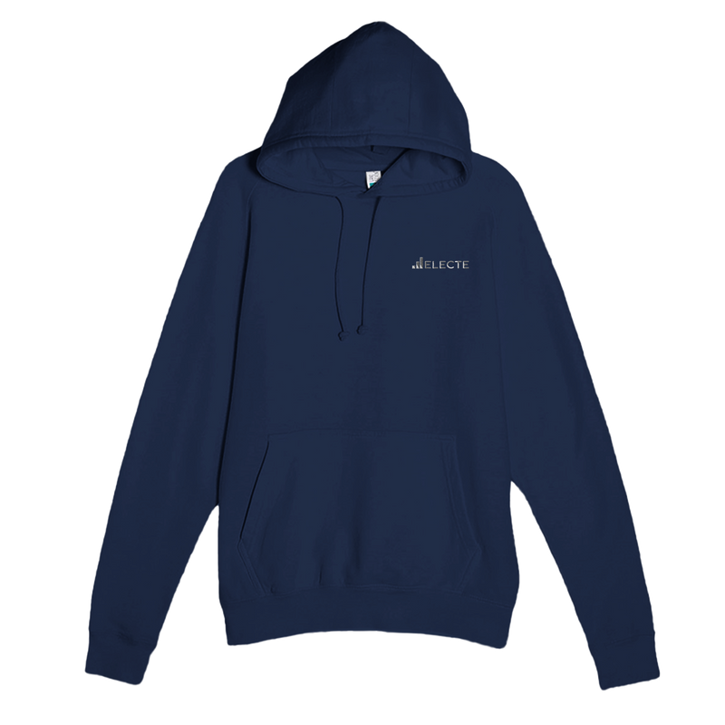 ELECTE unisex pullover hoodie in navy